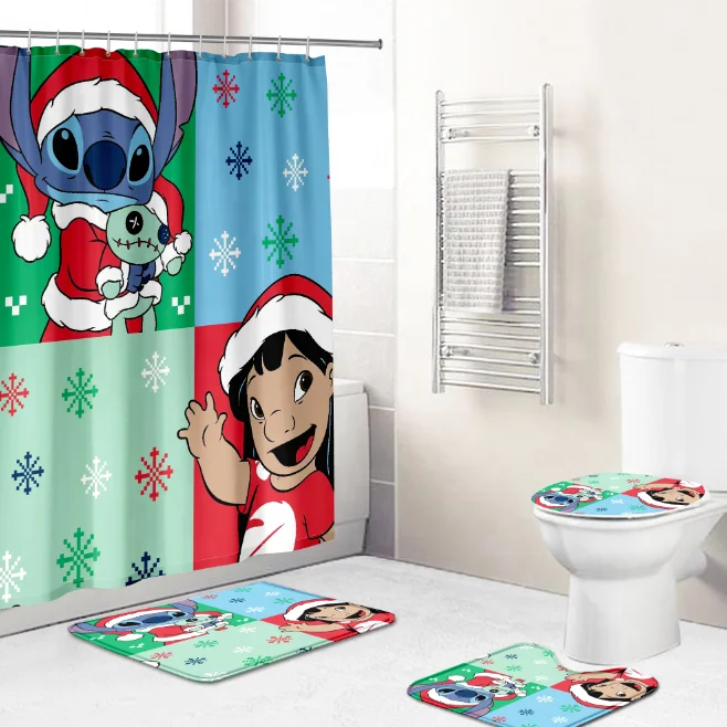 3D Printed Christmas stitch bathroom set Custom Waterproof Shower Curtain Set Hot Sale Polyester
3D Printed Christmas stitch bathroom set Custom Waterproof Shower Curtain Set Hot Sale Polyester