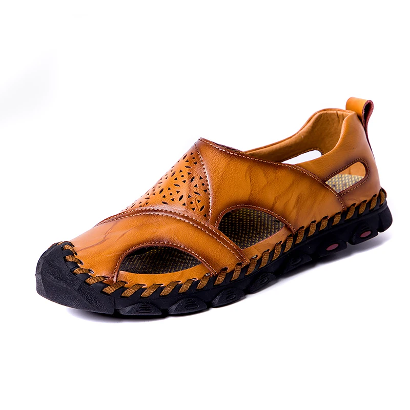 Genuine leather sandals classic shape high-quality leather rubber outsole handmade sandals classic men's sandals, Light brown/dark brown/blue-green/kaqi
Genuine leather sandals classic shape high-quality leather rubber outsole handmade sandals classic men's sandals, Light brown/dark brown/blue-green/kaqi
