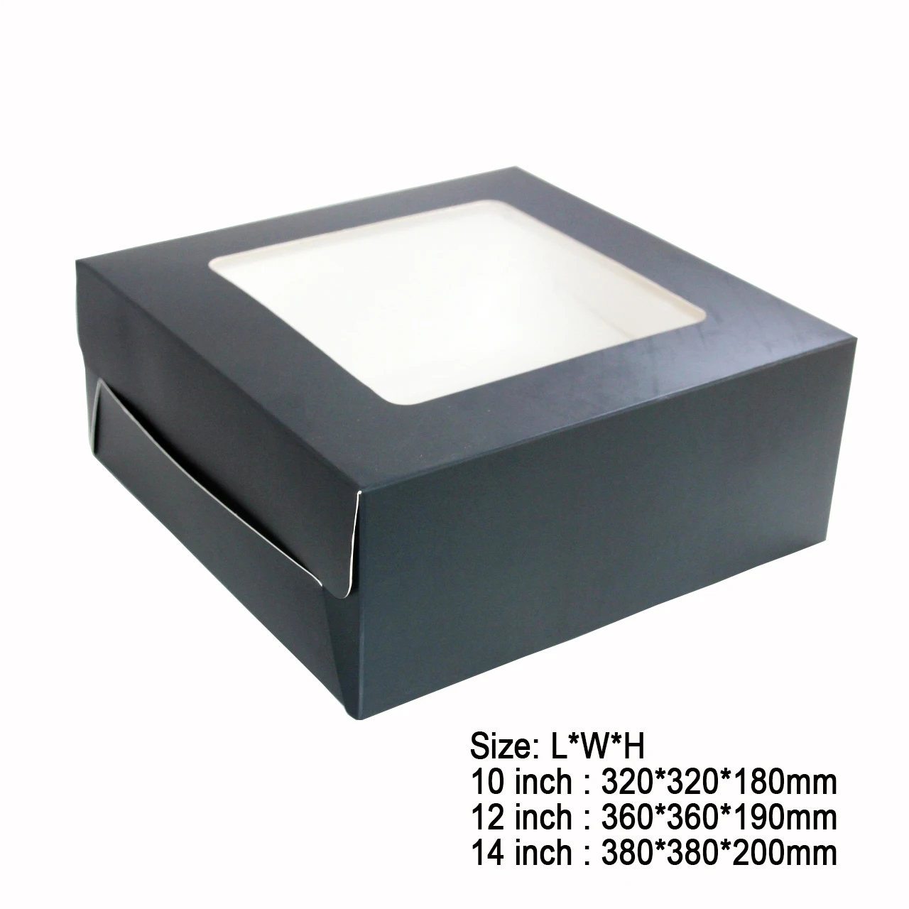 white egg tart cake packaging box with pvc window