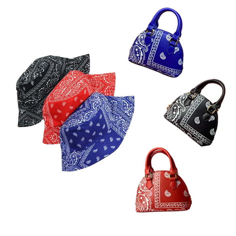 2021 Ins Trendy Cashew Flower Shell Purse and Hat for Women Brand Messenger Blue Paisley Bandana Purse and Bucket Hat Set, Blue/orange/pink/black/white/red/purple
2021 Ins Trendy Cashew Flower Shell Purse and Hat for Women Brand Messenger Blue Paisley Bandana Purse and Bucket Hat Set, Blue/orange/pink/black/white/red/purple