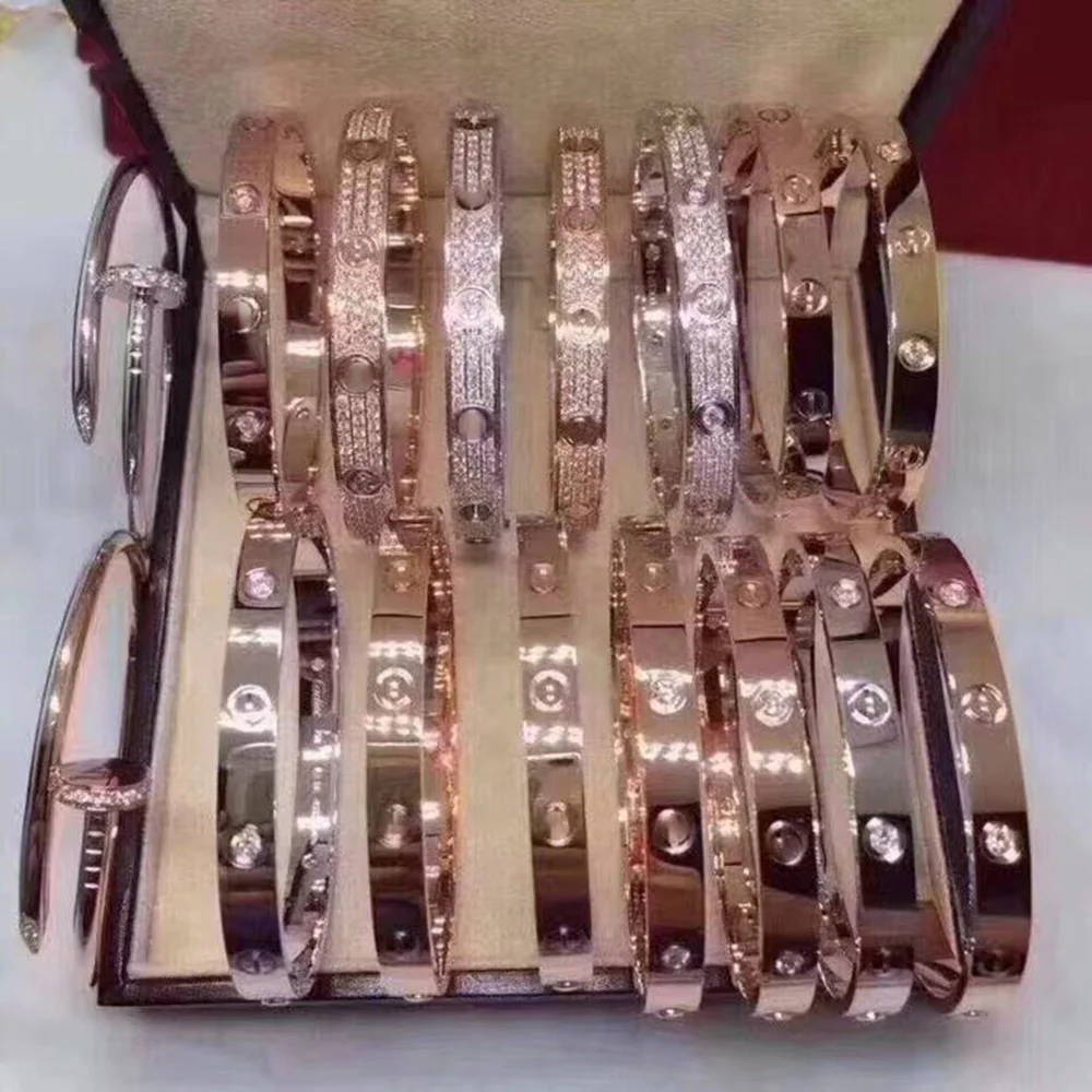 Jewelry 2022 Designer Logo Fashion Luxury De Luxe High Quality Stainless Steel Charm Women Bangle Diamond LOVE Nail Bracelets
Jewelry 2022 Designer Logo Fashion Luxury De Luxe High Quality Stainless Steel Charm Women Bangle Diamond LOVE Nail Bracelets