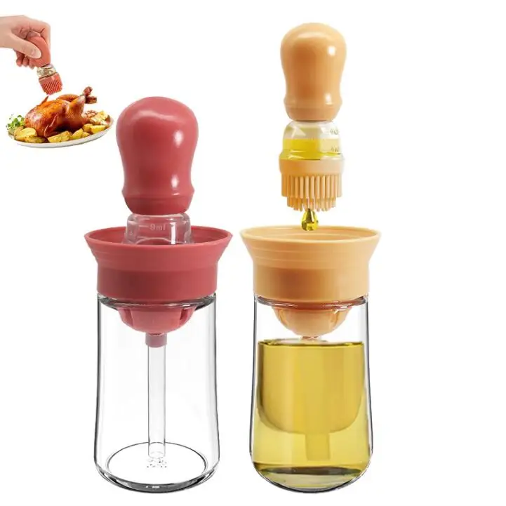 AA568 Olive Oil Bottle With Silicone Brush Dropper Measuring Dispenser Oil Container Kitchen BBQ Tools, Yellow/red
AA568 Olive Oil Bottle With Silicone Brush Dropper Measuring Dispenser Oil Container Kitchen BBQ Tools, Yellow/red
