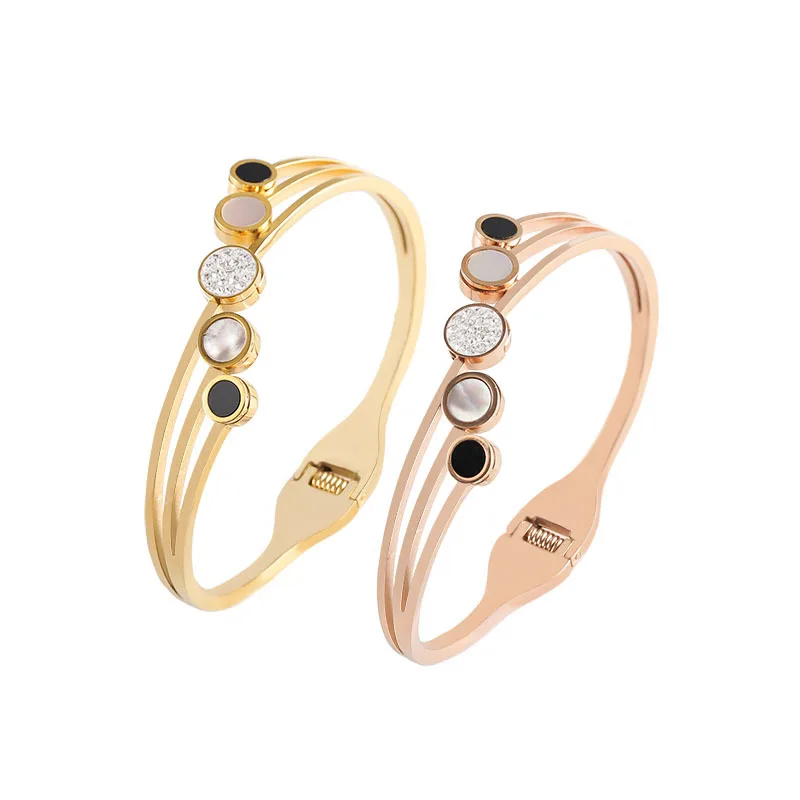 Aksesuar Bileklik Dainty Stainless Steel Shell Bangle Bracelet Armband Cute Black Shell Rose Gold Plated Luxury Bracelets, Gold,rose gold
Aksesuar Bileklik Dainty Stainless Steel Shell Bangle Bracelet Armband Cute Black Shell Rose Gold Plated Luxury Bracelets, Gold,rose gold