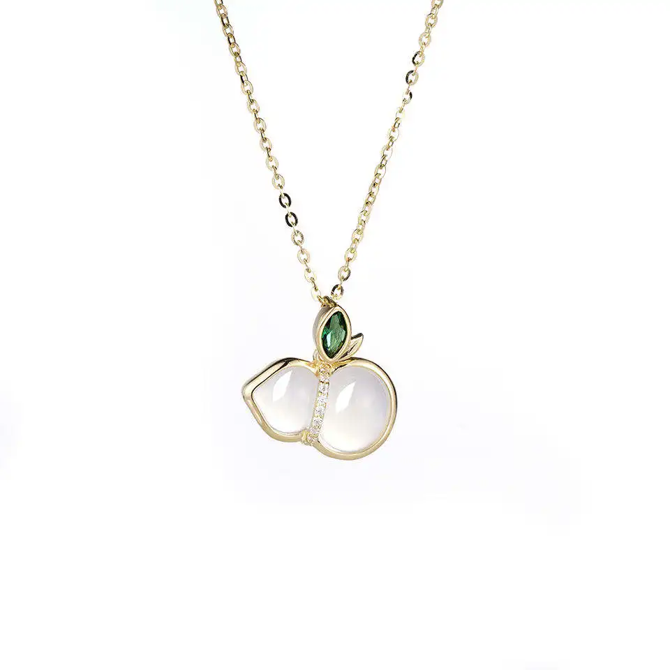 Lucky Trendy Jewelry Silver 925 Sterling Silver Gold Iced Out Cz Gourd Jade Pendant Necklaces For Women New Arrival 2023
Lucky Trendy Jewelry Silver 925 Sterling Silver Gold Iced Out Cz Gourd Jade Pendant Necklaces For Women New Arrival 2023