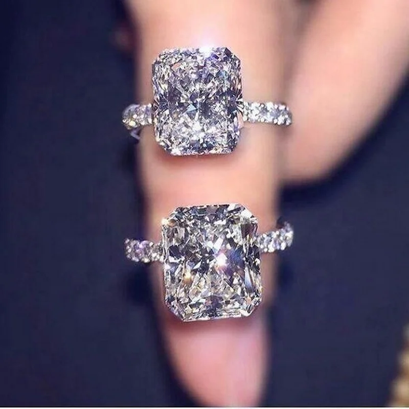 Luxury 1.5Ct Large Square Cut Sparkle Zircon Round Engagement Ring Pigeon Egg Diamond Lady Bridal Jewelry
Luxury 1.5Ct Large Square Cut Sparkle Zircon Round Engagement Ring Pigeon Egg Diamond Lady Bridal Jewelry