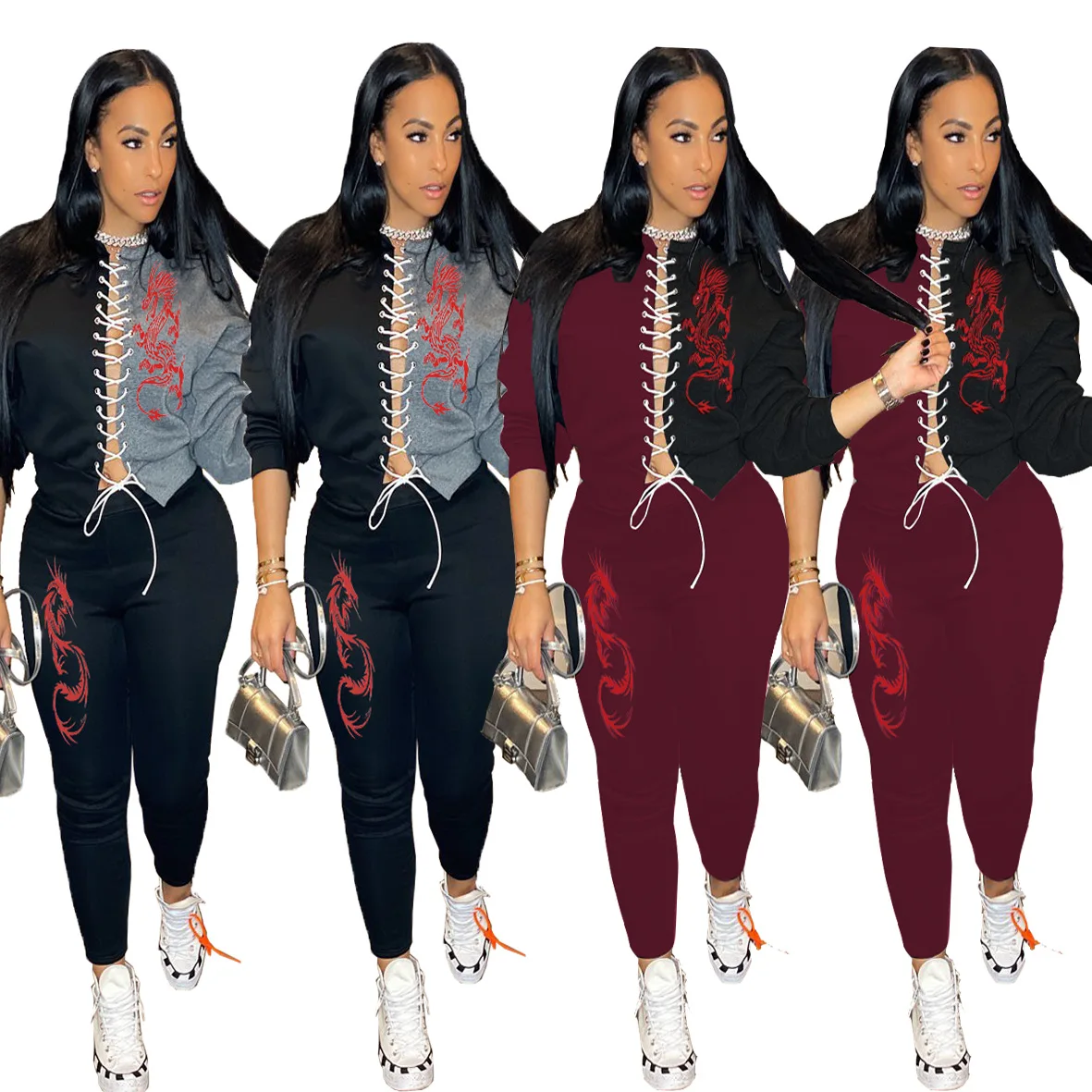 B14870A 2021 Ready to ship women winter fashion two piece pants set women clothing, Black/white/pink/gray/green
B14870A 2021 Ready to ship women winter fashion two piece pants set women clothing, Black/white/pink/gray/green