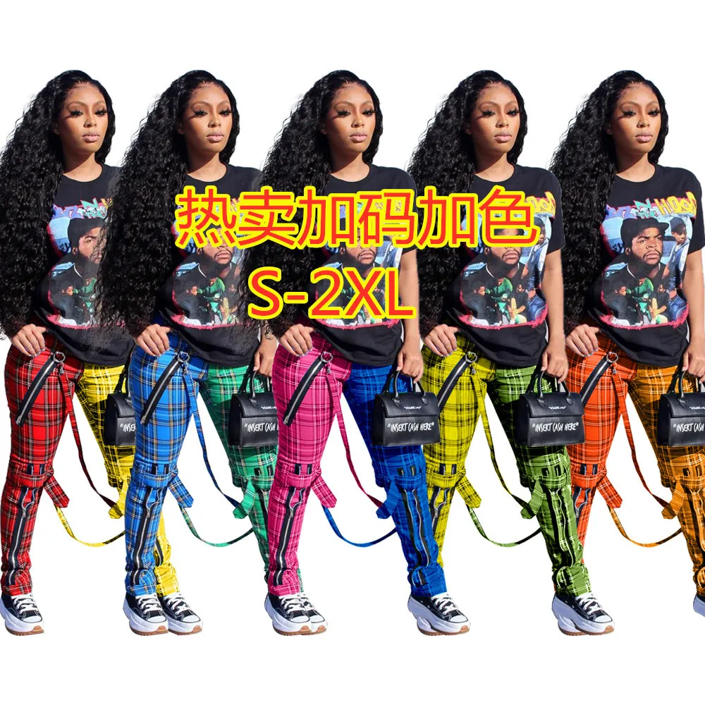 Hot Selling 2021 women Plaid cargo casual pants fales zippers Spliced functional wind cargo pants women
Hot Selling 2021 women Plaid cargo casual pants fales zippers Spliced functional wind cargo pants women