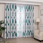 Hot sale American style polyester leaves printing curtains for Window Decoration