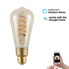 スマート Led 電球、 Amazon で動作 Alexa Google ホームアシスタント ST64SP 調光可能なフィラメントヴィンテージ電球、家の装飾