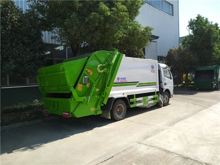 JAC Small Compression Garbage Trucks Waste Compactors with waste bin