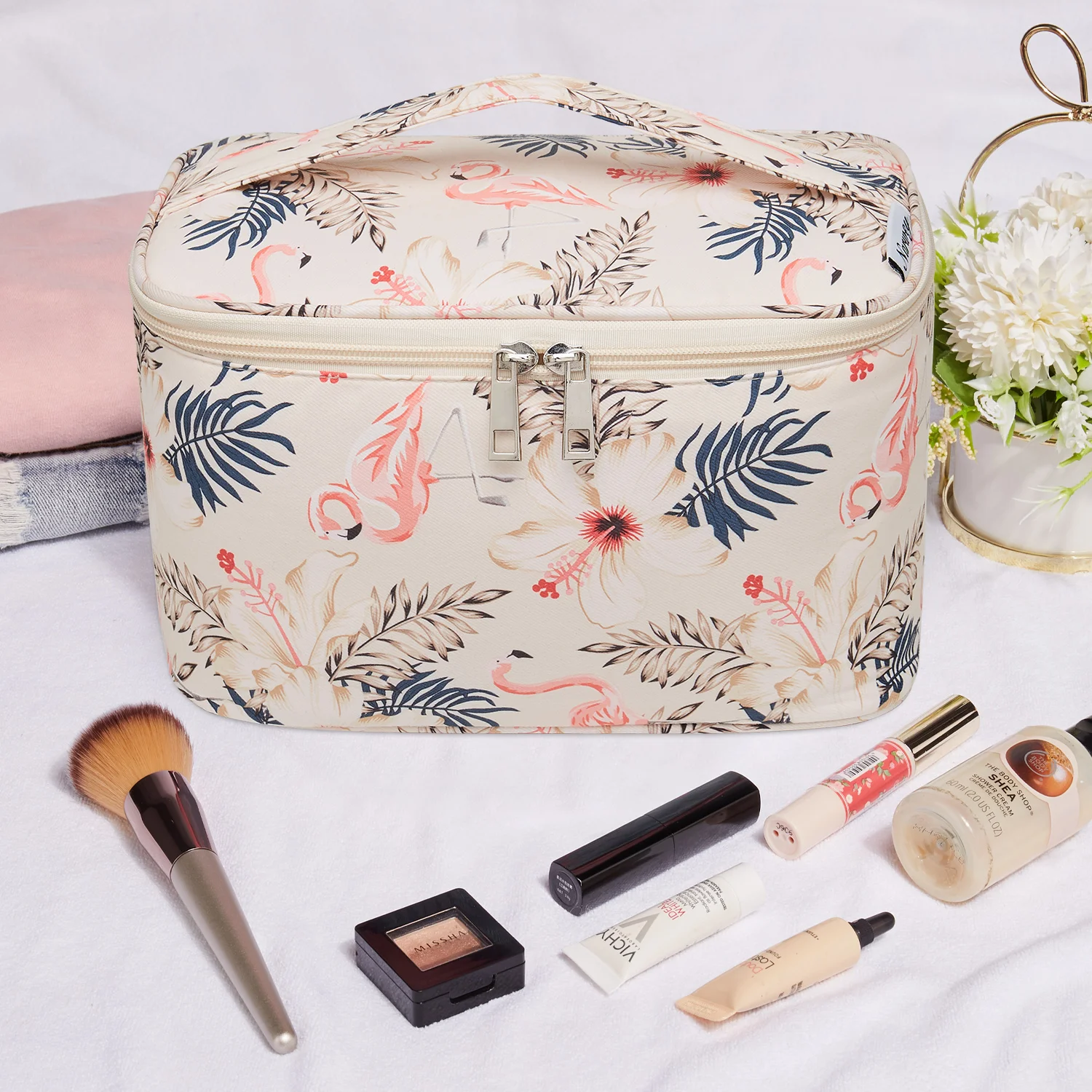 NARWEY Amazon Top Seller Product Large Travel Makeup Bag Cosmetic Bag Makeup Case Organizer for Women and Girls, Pink, black, flamingo,sky blue
NARWEY Amazon Top Seller Product Large Travel Makeup Bag Cosmetic Bag Makeup Case Organizer for Women and Girls, Pink, black, flamingo,sky blue