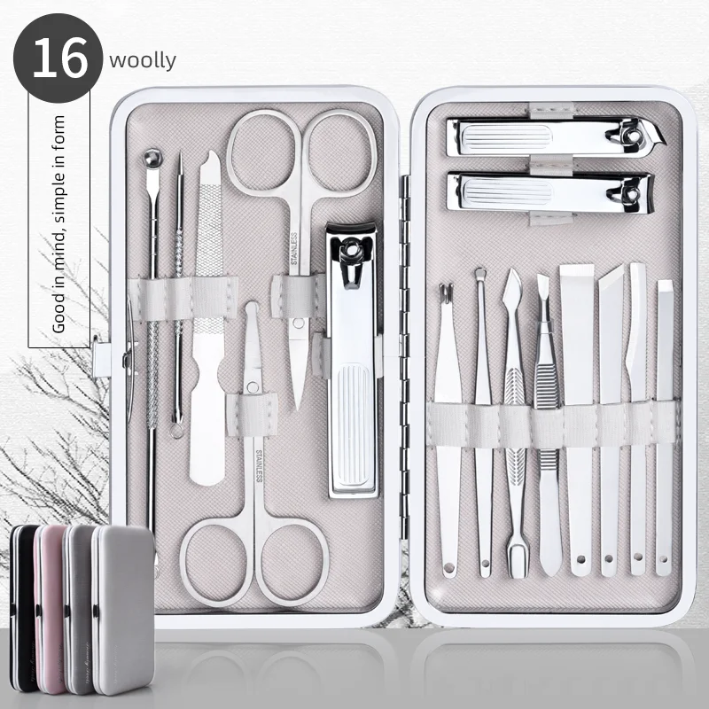 Custom logo stainless steel manicure pedicure set nail clippe cutter set 16 pieces Beauty manicure & pedicure set nail scissors
Custom logo stainless steel manicure pedicure set nail clippe cutter set 16 pieces Beauty manicure & pedicure set nail scissors