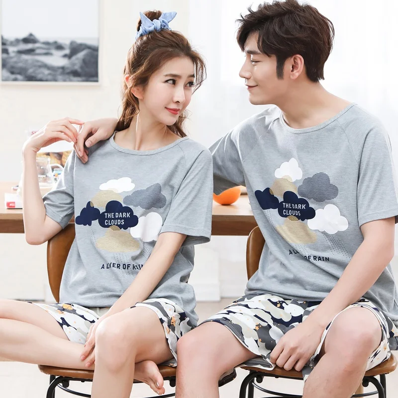 New Short Sleeve Short Pants Pajamas Set Homesuit Homeclothesmen and Women Couple Smart Casual Style Fashion Style Crew Neck, Multi color
New Short Sleeve Short Pants Pajamas Set Homesuit Homeclothesmen and Women Couple Smart Casual Style Fashion Style Crew Neck, Multi color