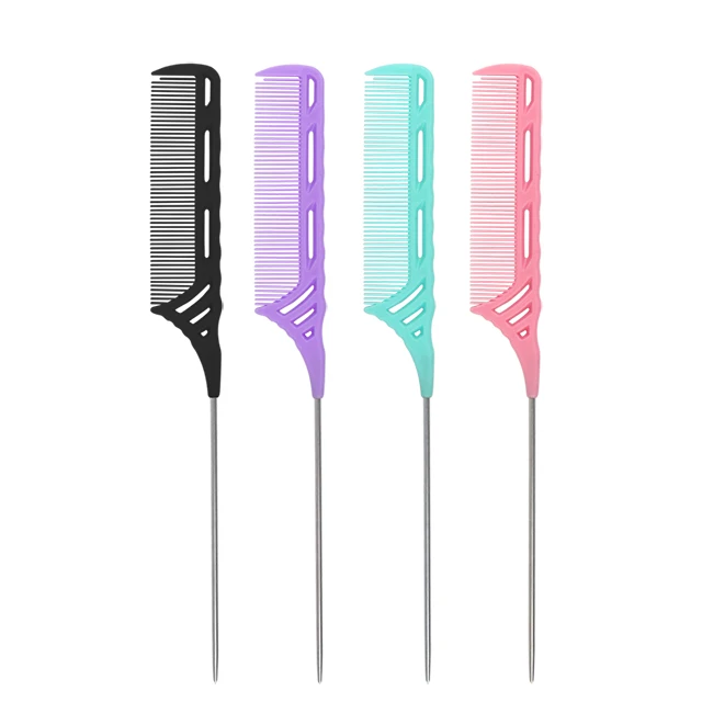Private Label Heat Resistant Rat Tail Hair Comb Antistatic Hair Parting Comb Hairdresser Tools Custom Logo, Black/ pink/ purple / green
Private Label Heat Resistant Rat Tail Hair Comb Antistatic Hair Parting Comb Hairdresser Tools Custom Logo, Black/ pink/ purple / green