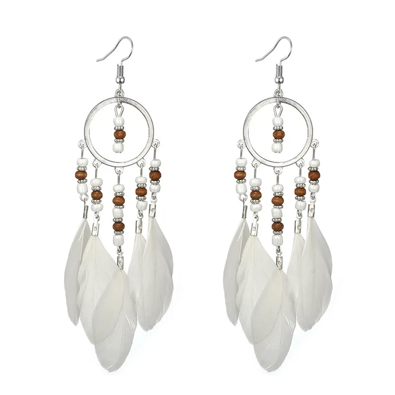 2022 New Arrive Handmade Rice Beads Boho Feather Shaped Earring Long Tassel Colored Feather Dangling Earrings Bohemian Jewelry
2022 New Arrive Handmade Rice Beads Boho Feather Shaped Earring Long Tassel Colored Feather Dangling Earrings Bohemian Jewelry