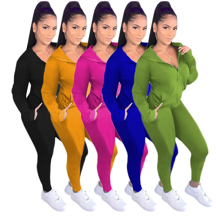 DUODUOCOLOR Top women clothing 2021 fall clothing for women Sports Long Sleeve Solid colorful two piece set D11068
DUODUOCOLOR Top women clothing 2021 fall clothing for women Sports Long Sleeve Solid colorful two piece set D11068