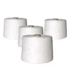 100% Spun Polyester Yarn 80s/2 Raw White for Underwear, Embroider and Silk Fabric