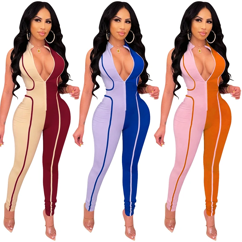 2021 summer fall new arrivals women elegant clothing outfits trendy sexy contrast sleeveless slim fit bodycon romper jumpsuit
2021 summer fall new arrivals women elegant clothing outfits trendy sexy contrast sleeveless slim fit bodycon romper jumpsuit