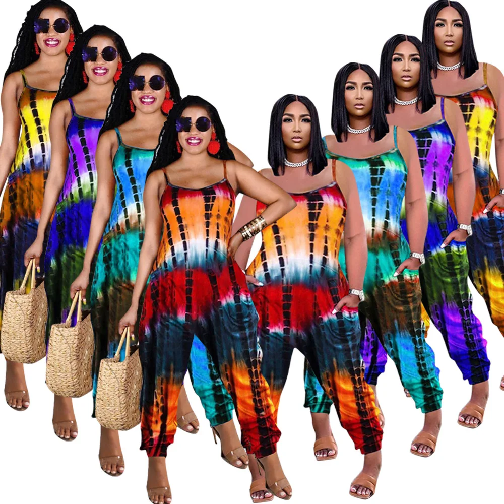 Jumpsuits Tie Dye Women Casual Cargo Playsuit Sleeveless O Neck Jumpsuit With Pocket Loose Overalls
Jumpsuits Tie Dye Women Casual Cargo Playsuit Sleeveless O Neck Jumpsuit With Pocket Loose Overalls