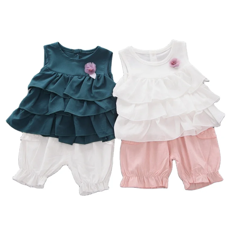 2021 Summer Fashion Flower Adornment Sweet Chiffon Children Clothes Suit Sleeveless Vest Shorts 2 Pcs Girls Clothing Sets
2021 Summer Fashion Flower Adornment Sweet Chiffon Children Clothes Suit Sleeveless Vest Shorts 2 Pcs Girls Clothing Sets