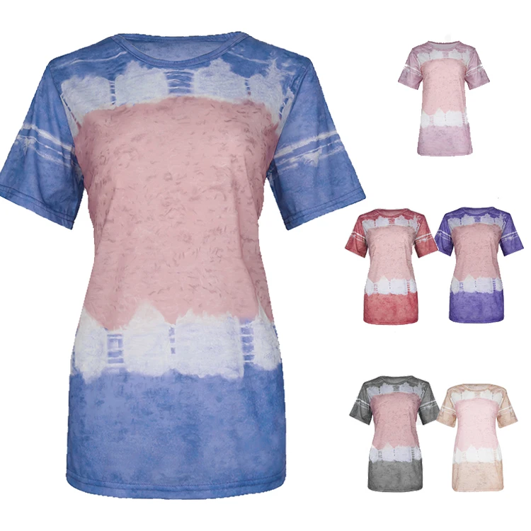 New arrivals 2020 printed top tie dye t shirts plus size women clothing half sleeve tops for women
New arrivals 2020 printed top tie dye t shirts plus size women clothing half sleeve tops for women