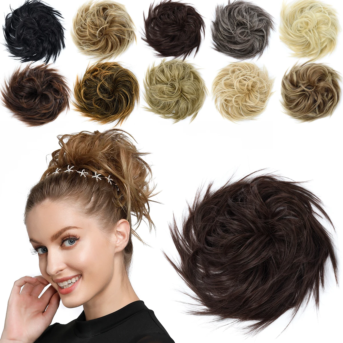 Synthetic Hair Bun Cover Hair Accessories,Human Hair Messy Bun Scrunchie,Chignon Bun Hair Piece, Any color can choose
Synthetic Hair Bun Cover Hair Accessories,Human Hair Messy Bun Scrunchie,Chignon Bun Hair Piece, Any color can choose