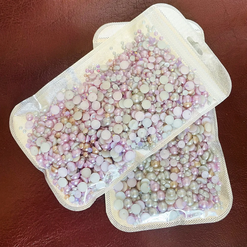 Yantuo Wholesale Mix Sizes Color 3mm-10mm Half Round Pearl Flat Back Resin Rhinestone For Nail Art
Yantuo Wholesale Mix Sizes Color 3mm-10mm Half Round Pearl Flat Back Resin Rhinestone For Nail Art