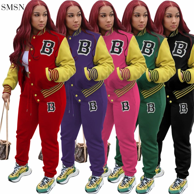 Amazon 2021 Long Sleeve Baseball Suit Letters Two Piece Outfits Set Two Piece Pants Set Women Two Piece Set
Amazon 2021 Long Sleeve Baseball Suit Letters Two Piece Outfits Set Two Piece Pants Set Women Two Piece Set