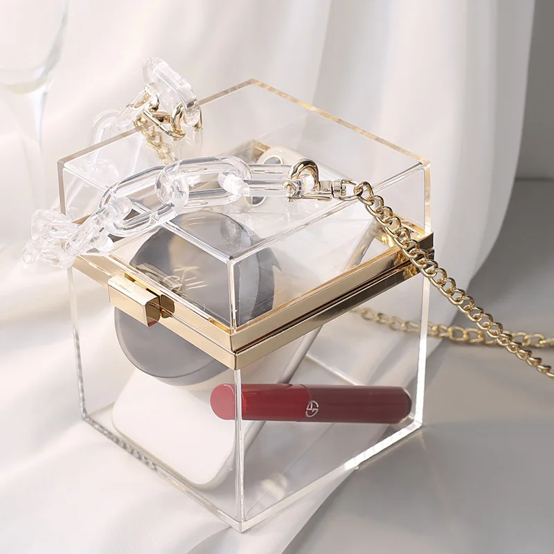 Fashion box shaped clutch bag transparent jelly acrylic clear box purse, Transparent/pink/oem
Fashion box shaped clutch bag transparent jelly acrylic clear box purse, Transparent/pink/oem