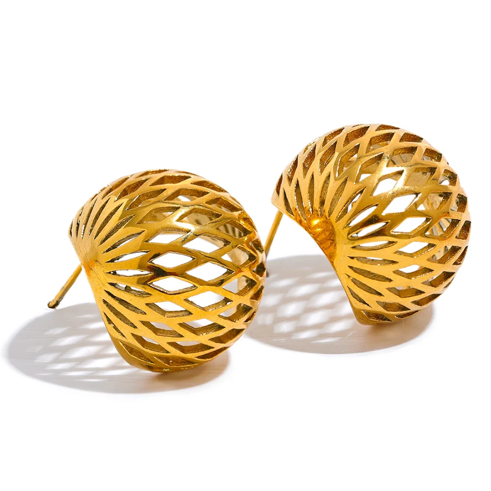 JINYOU 797 Stainless Steel Geometric Hollow Round Earrings Prevent Allergy Gold Silver Color Statement Daily Stylish Jewelry Wom
JINYOU 797 Stainless Steel Geometric Hollow Round Earrings Prevent Allergy Gold Silver Color Statement Daily Stylish Jewelry Wom