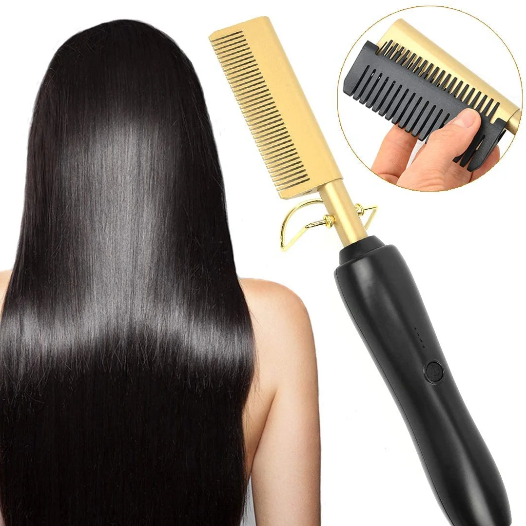 2020 New High Heat Ceramic Press Comb Hair Straightener Pressing Electric Hot air Comb
2020 New High Heat Ceramic Press Comb Hair Straightener Pressing Electric Hot air Comb