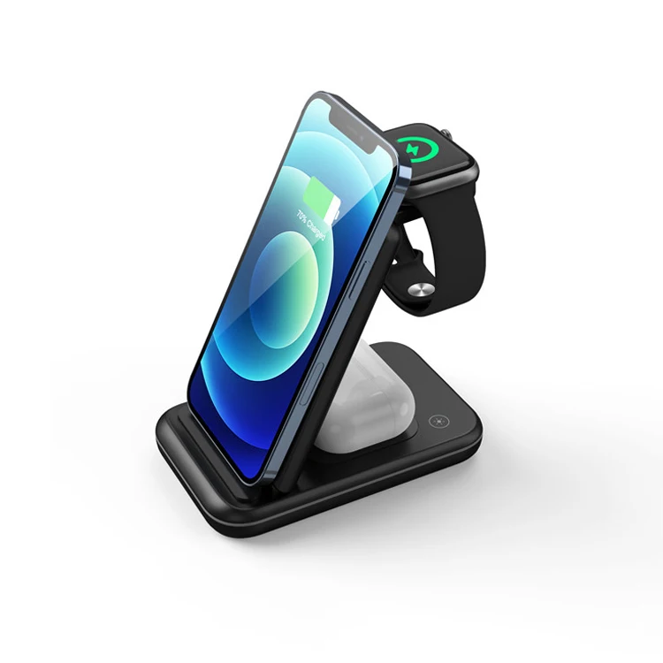 2021 15W Fast Charging Dock Foldable 3 in 1 wireless charger for iPhone 13 Airpods Watch
2021 15W Fast Charging Dock Foldable 3 in 1 wireless charger for iPhone 13 Airpods Watch