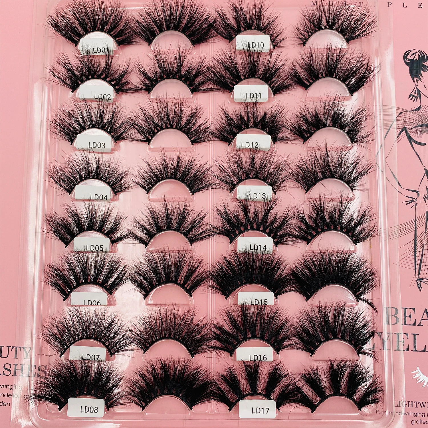 Volume Fluffy Strip Mink Lashes,Customized Luxury Vegan 100% Mink Eye Lashesh,False Natural Fluffy 3D 5D 25Mm Mink Eyelashes
Volume Fluffy Strip Mink Lashes,Customized Luxury Vegan 100% Mink Eye Lashesh,False Natural Fluffy 3D 5D 25Mm Mink Eyelashes
