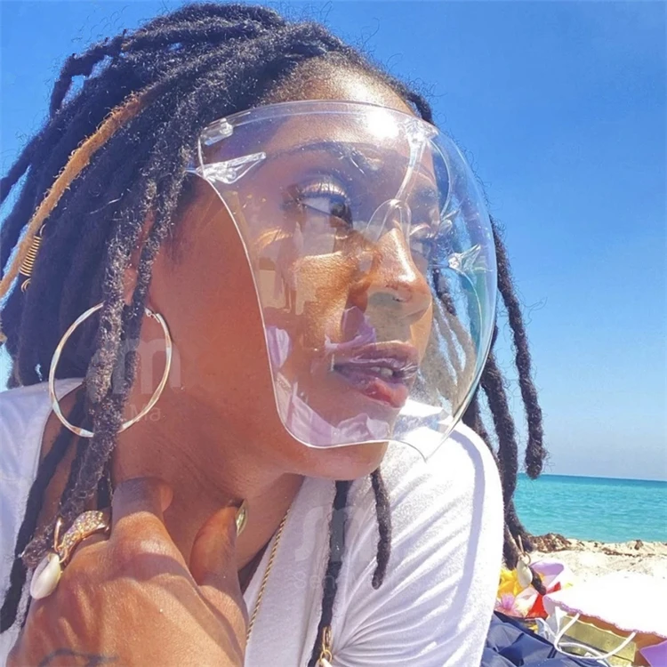 Anti Fog Face Shield Men 2021 Trendy Designer Full Faceshield Sun Glasses Goggles Protection Clear Oversized Sunglasses Women, Custom colors
Anti Fog Face Shield Men 2021 Trendy Designer Full Faceshield Sun Glasses Goggles Protection Clear Oversized Sunglasses Women, Custom colors