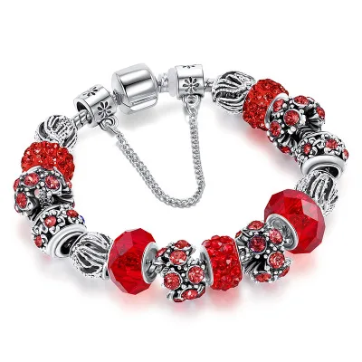 Christmas Jewelry Red Crystal Beads European Charm Bracelet DIY 6 Colors Box Buckle Spacer Charm Bracelet for Gifts
Christmas Jewelry Red Crystal Beads European Charm Bracelet DIY 6 Colors Box Buckle Spacer Charm Bracelet for Gifts