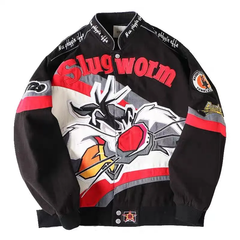 Wholesale OEM logo cotton plus size flight custom embroidery patch bomber race car jacket motorcycle men, Customized color
Wholesale OEM logo cotton plus size flight custom embroidery patch bomber race car jacket motorcycle men, Customized color