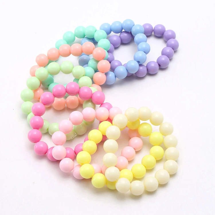 9 colors Hot selling solid color pearl children beaded bracelet jewelry 2021 ABS custom bangle bracelet
9 colors Hot selling solid color pearl children beaded bracelet jewelry 2021 ABS custom bangle bracelet