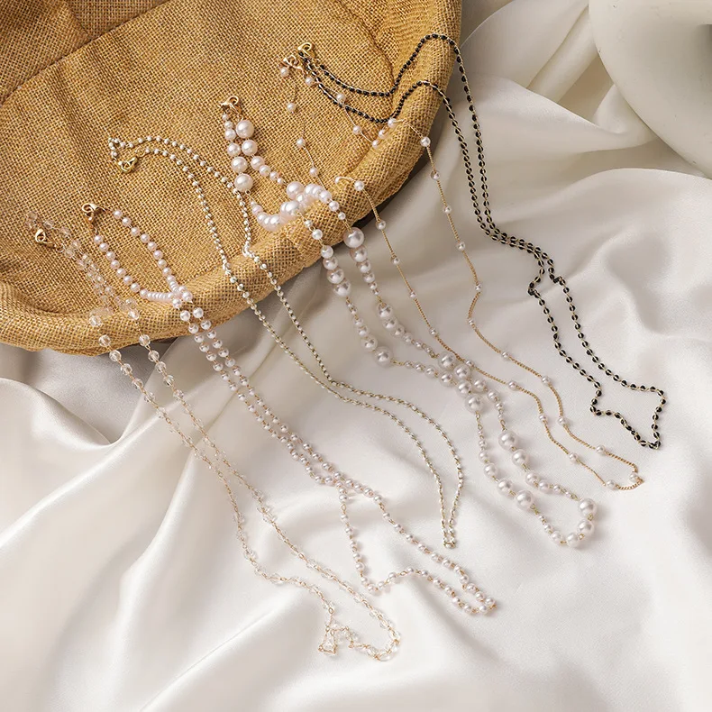 2021 Fashion Bohemian Acrylic Pearl Crystal Beaded Eyewear Glass Sunglasses Masking Chains For Masking Holder Accessories Women, White
2021 Fashion Bohemian Acrylic Pearl Crystal Beaded Eyewear Glass Sunglasses Masking Chains For Masking Holder Accessories Women, White