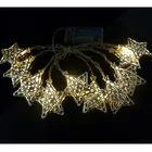 5M white color metal star connectable led fairy string lights
