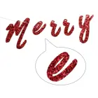 Red Glitter Paper Banner MERRY CHRISTMAS Paper Flag Custom birthday banner