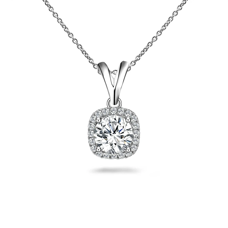 Provence jewelry 1.0ct round moissanite diamond sterling silver pendant necklace with cushion halo setting ready to ship
Provence jewelry 1.0ct round moissanite diamond sterling silver pendant necklace with cushion halo setting ready to ship