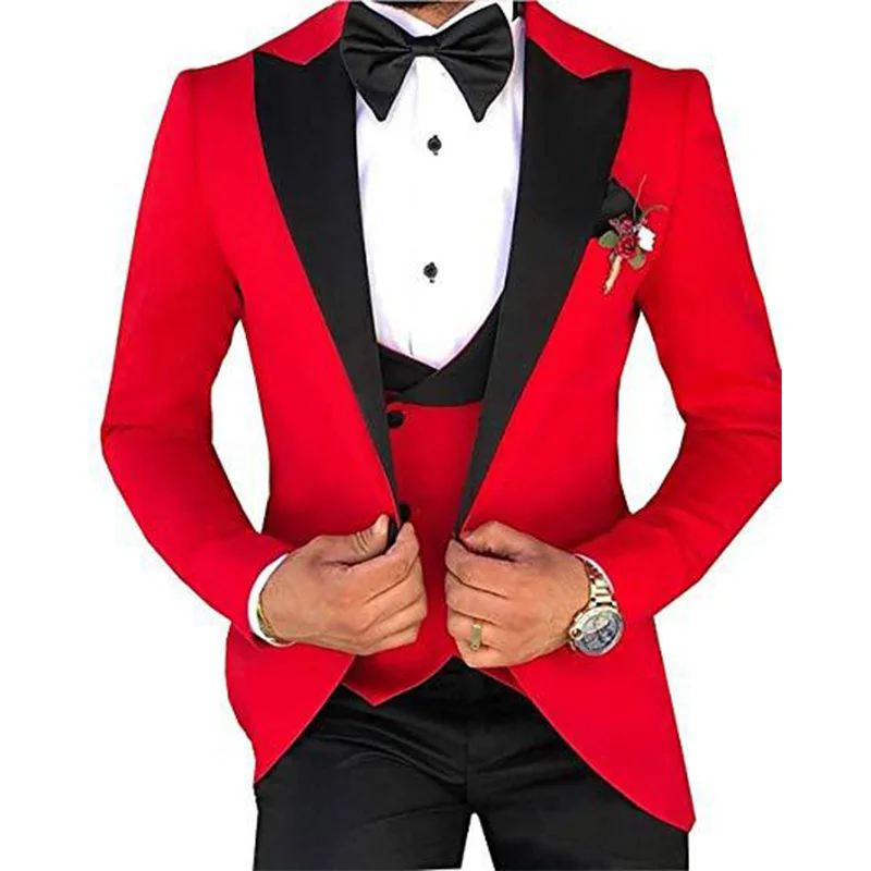Pure color lapel double breasted 3 piece Men suit Slim Fit Suit Groom Tuxedo Wedding Prom Suit
Pure color lapel double breasted 3 piece Men suit Slim Fit Suit Groom Tuxedo Wedding Prom Suit