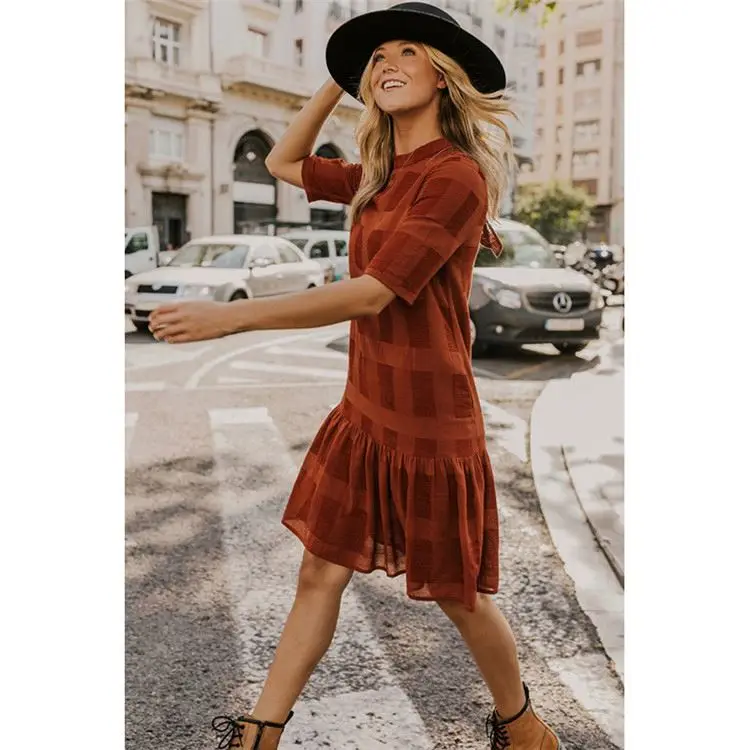 PEARL New Arrival 2021 Spring And Summer Short Sleeve Fishtail Grid Casual Dress Women Dresses Lady
PEARL New Arrival 2021 Spring And Summer Short Sleeve Fishtail Grid Casual Dress Women Dresses Lady