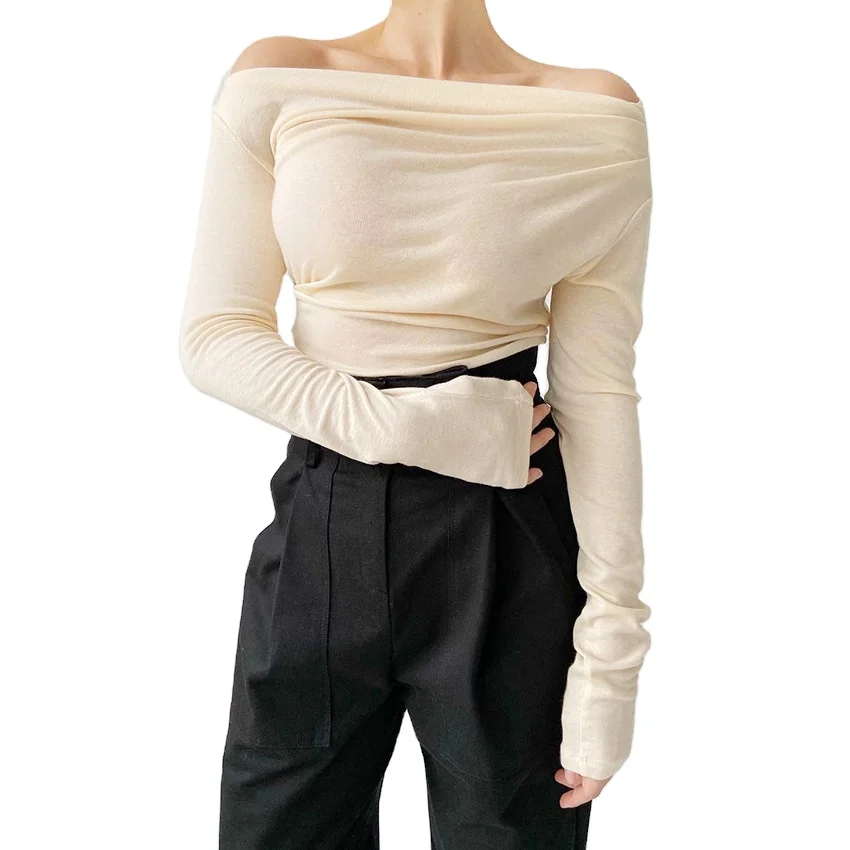 2021 Spring new style women tops t shirts collar sloping shoulders off-the-shoulder base ruffle cotton sublimation tshirt blank
2021 Spring new style women tops t shirts collar sloping shoulders off-the-shoulder base ruffle cotton sublimation tshirt blank