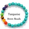 Wholesale 7 Chakra Bead Bracelet Yoga Natural stone Turquoise Healing Bracelet for women
