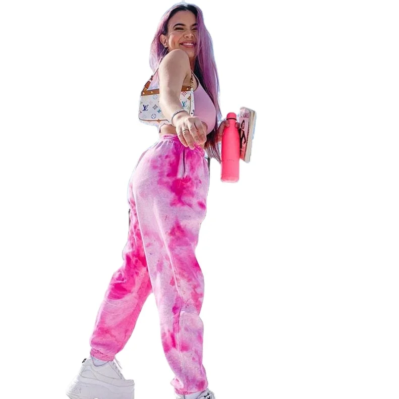 Europe and the United States 2021 comfortable fitness sweatpants sexy girl pink tie dye sweater pants women, Custom color
Europe and the United States 2021 comfortable fitness sweatpants sexy girl pink tie dye sweater pants women, Custom color