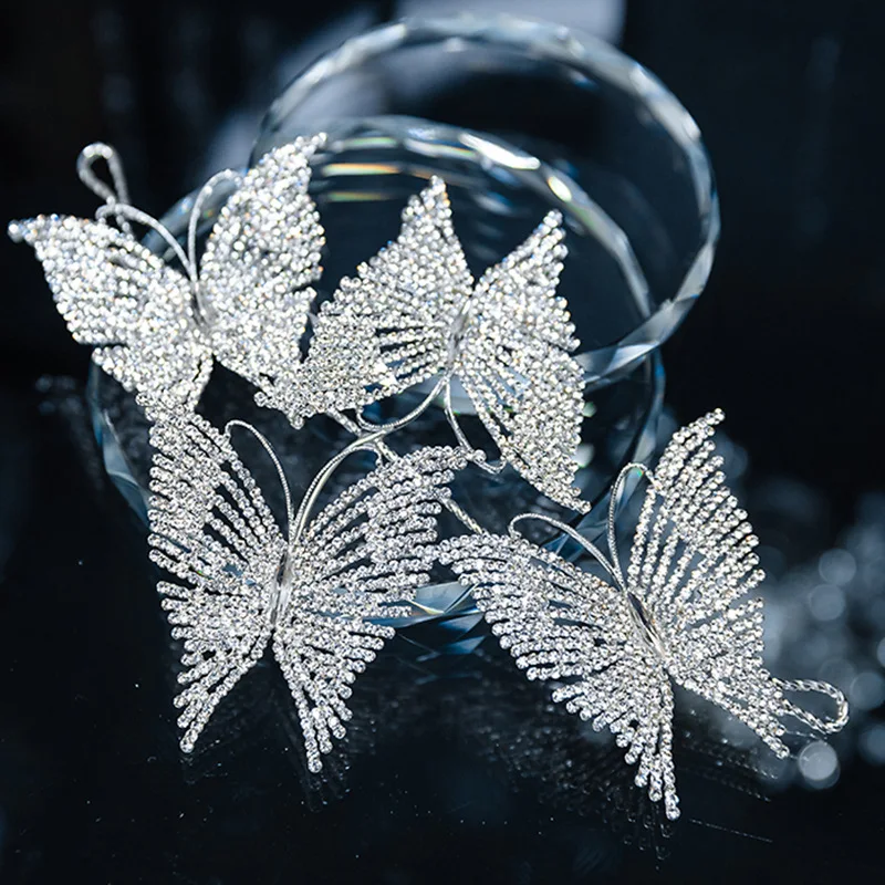 OEM Luxury Women Fashion Headpieces Crystal Rhinestone Butterfly Handmade Bridal Hair Band Head Accessories Wedding Jewelry, Gold silver color
OEM Luxury Women Fashion Headpieces Crystal Rhinestone Butterfly Handmade Bridal Hair Band Head Accessories Wedding Jewelry, Gold silver color