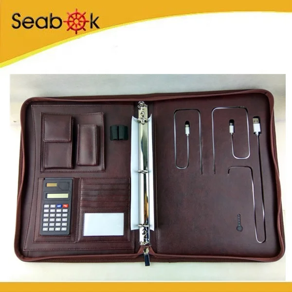 Manufacturer wholesale A4 Leather Portfolio Folders With Power Bank Leather Portfolio Padfolio Organizer For Business
Manufacturer wholesale A4 Leather Portfolio Folders With Power Bank Leather Portfolio Padfolio Organizer For Business