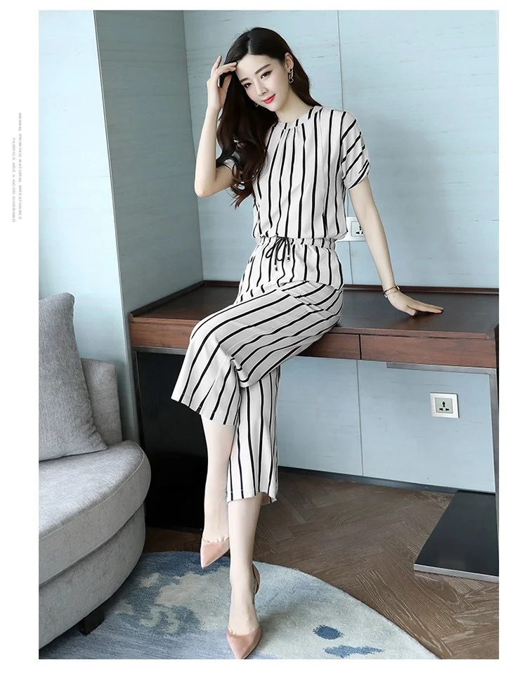 Summer fashion new style ladies clothing temperament pants suit fashion two-piece women's Korean wide-leg pants
Summer fashion new style ladies clothing temperament pants suit fashion two-piece women's Korean wide-leg pants