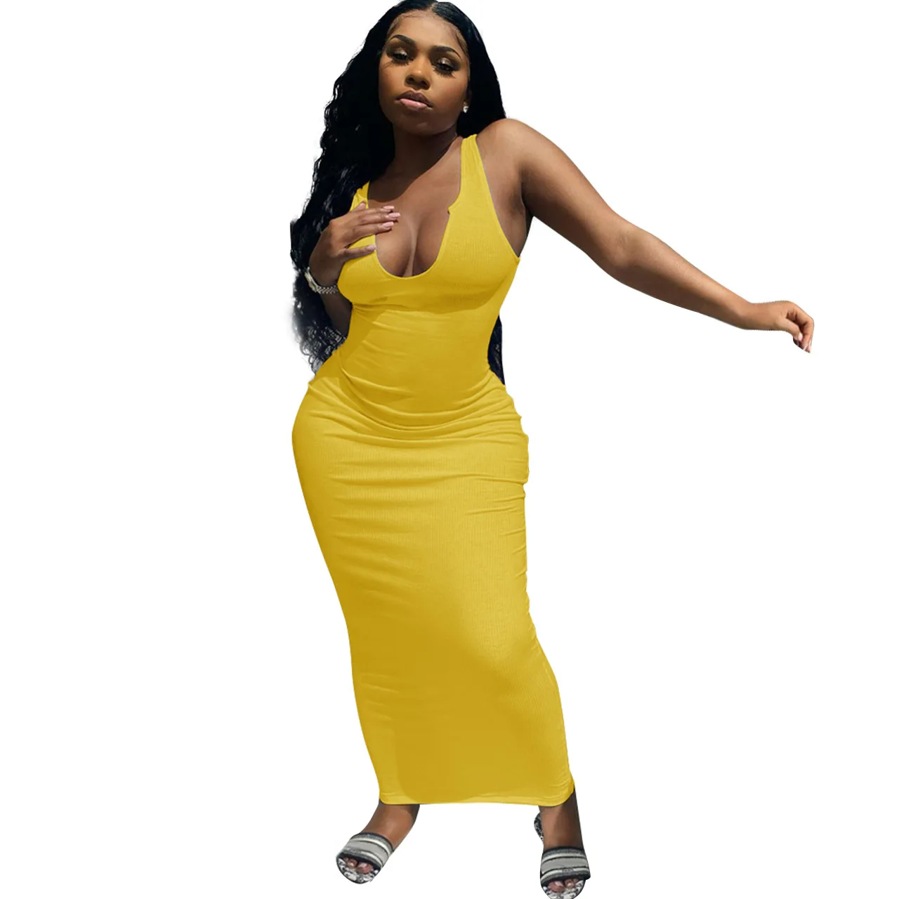 2021 Women's Spring And Summer Plus Size Bodycon Elegant Deep V-Neck Sexy Party Long Casual Dress, Customized color
2021 Women's Spring And Summer Plus Size Bodycon Elegant Deep V-Neck Sexy Party Long Casual Dress, Customized color